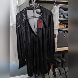 Hekate Velvet Plunge Dress Killstar XXL
